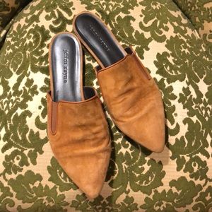 Jenni Kayne suede mules, size 8.5, color: saddle